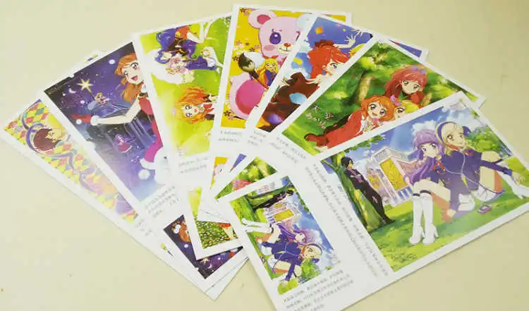 Аниме Aikatsu Почтовые открытки поздравительные открытка с сообщением Рождественский подарок игрушки для детей