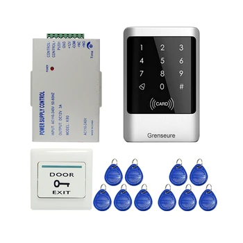 

Fress Shipping Touch Panel Waterproof Metal RFID Reader Keypad Entry Access Control System + Power In Stock