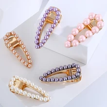 Модная жемчужная заколка для женщин в Корейском стиле, металлические заколки для волос, заколки для волос, аксессуары для укладки волос