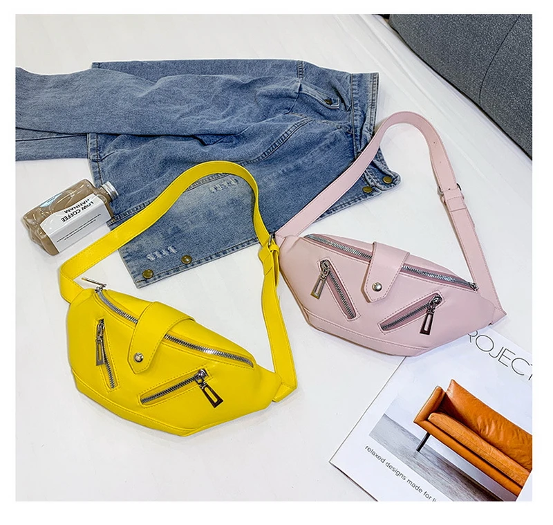 Mododiino, простая однотонная поясная сумка из искусственной кожи, сумка через плечо, Сумка с банановым ремнем для живота, поясная сумка, летние сумки для женщин DNV1033