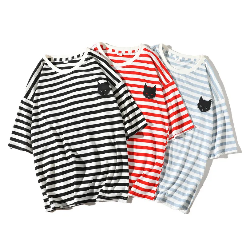 

High Quality Cotton Mens t Shirt striped designs Fashion 2019 Men Summer t shirts Elastic Comfortable Male tops Tees