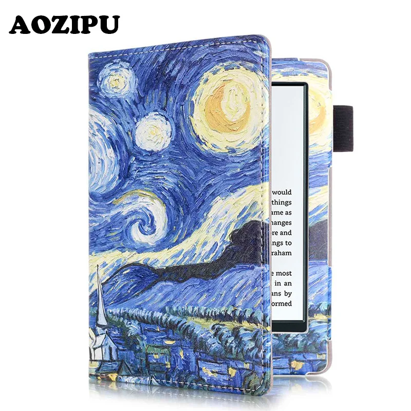 Smart Wake/Sleep Printed PU Leather Case for New Amazon Kindle 8th Generation 2016 Version 6inch eBook Tablet Cover +free gift Smart Wake/Sleep Printed PU Leather Case for New Amazon Kindle 8th Generation 2016 Version 6inch eBook Tablet Cover +free gift