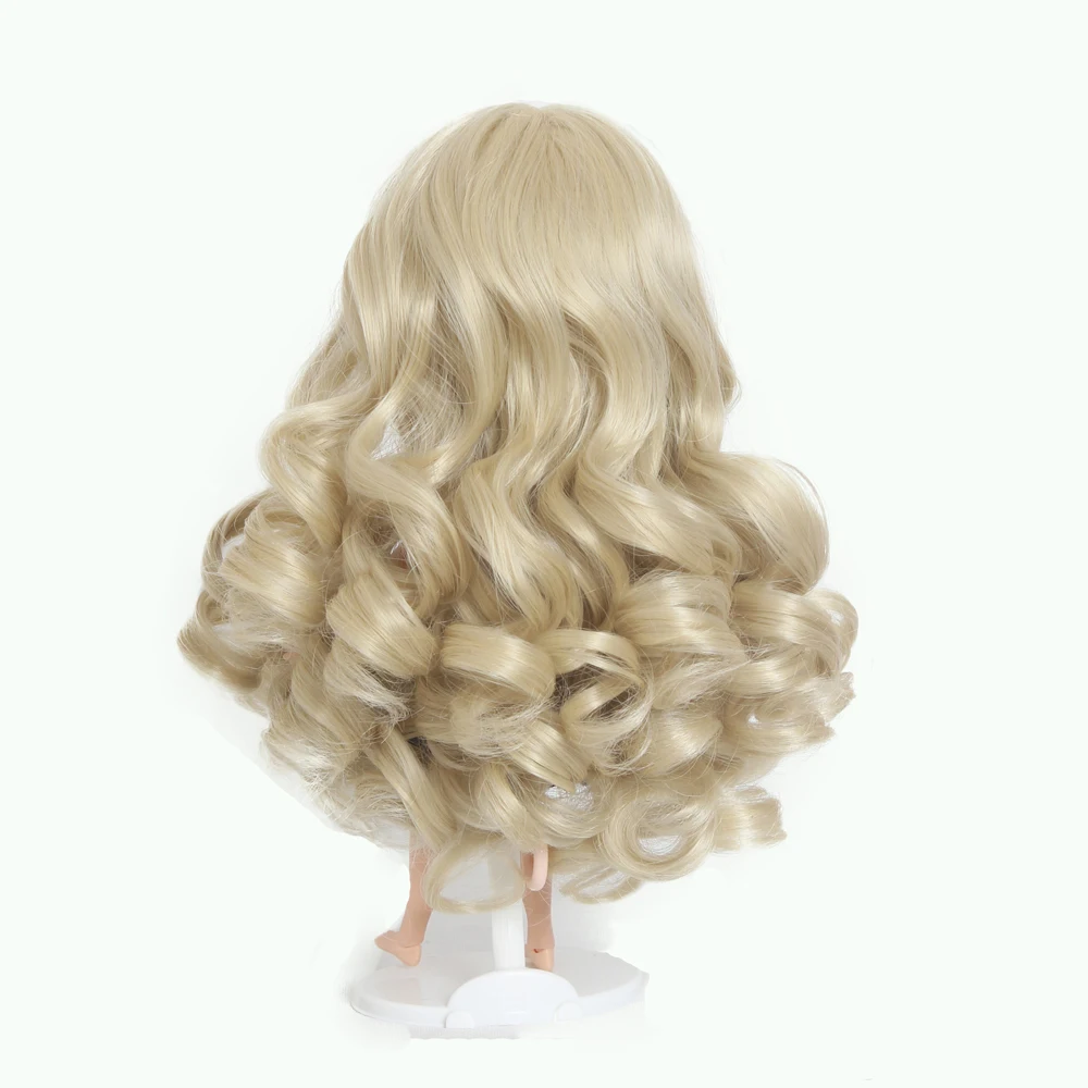 Парики для волос BJD/DD/SD/MSD/YOSD/Blyth кукла высокотемпературный провод Длинные Шампанское молоко золотые волосы парики