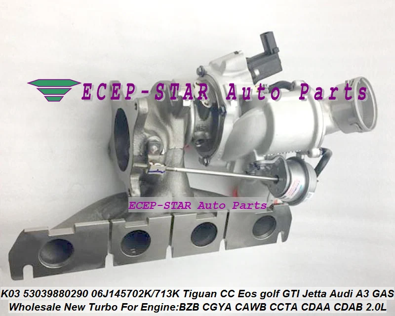 Turbo K03 53039880290 06J145702K 06J145713K 06J145701T For Volkswagen VW Tiguan CC Eos golf GTI Jetta For Audi A3 GAS DOHC 2.0L (1)