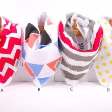 Геометрический принт/шеврон+ треугольник+ в полоску+ горошек бандана нагрудники принцесса девушка/4 шт./компл