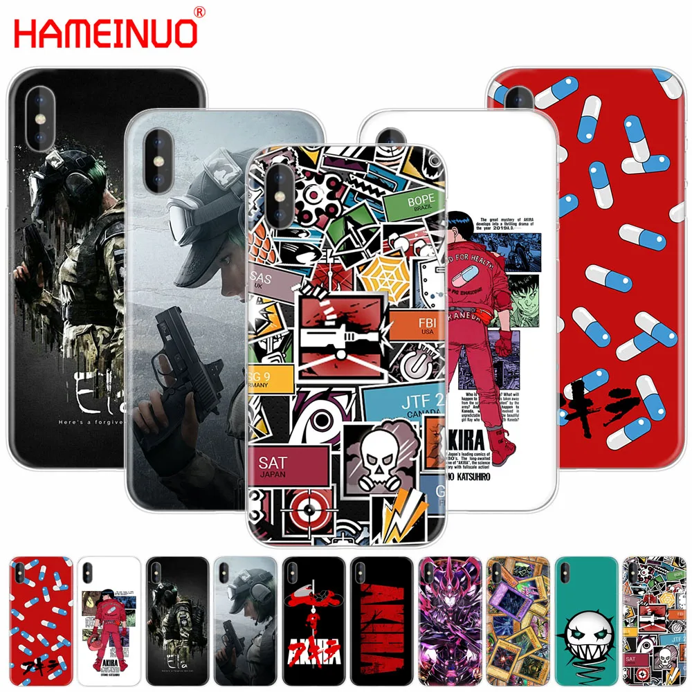 Hameinuo Akira Voltron Rainbow Six Assedio Yugioh Cell Phone Case Cover Per Iphone X 8 7 6 4 4 S 5 5 S Se 5C 6 S Più