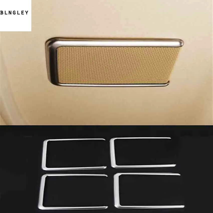 

4pcs/lot Car sticker stainless steel car ceiling Sunroofs speaker decoration cover for 2015-2019 Toyota Alphard