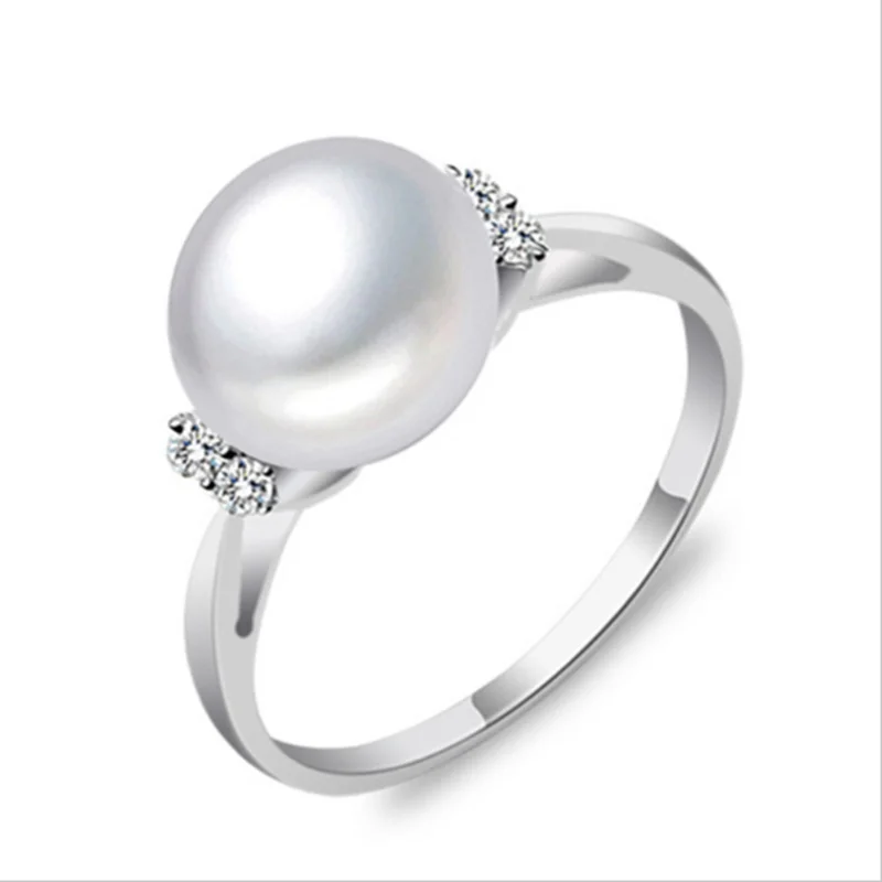 Top Fashion Pearl Ring Pearl Jewelry Natural Freshwater Pearl Ring 925
