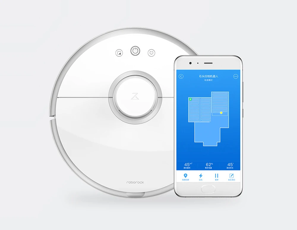 Робот-пылесос Roborock S50 2 умная очистка Автоматическая подметание влажной уборки управление приложением автоматическое планирование заряда патч белый