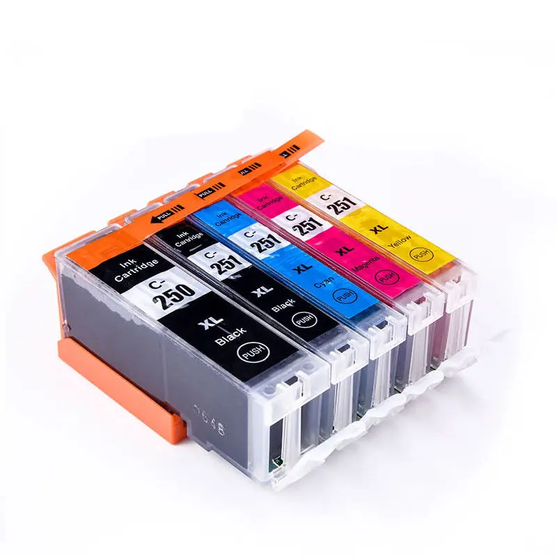 YLC 5PK PGI250 PGI-250 CLI-251 Совместимость с Canon PIXMA MG5420 MG5422 MG5520 MG5522 MG6420 IP7220 MX722 MX922 IX6820 принтер