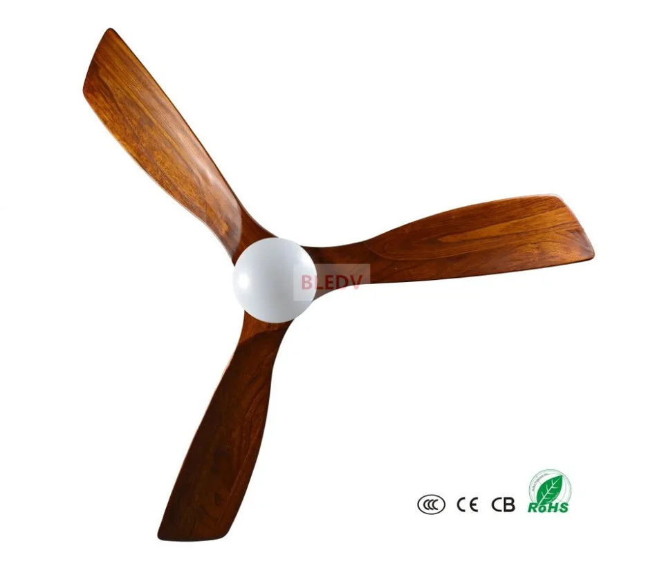 52 Inch Village Wooden Ceiling Fan With Lights Remote Control