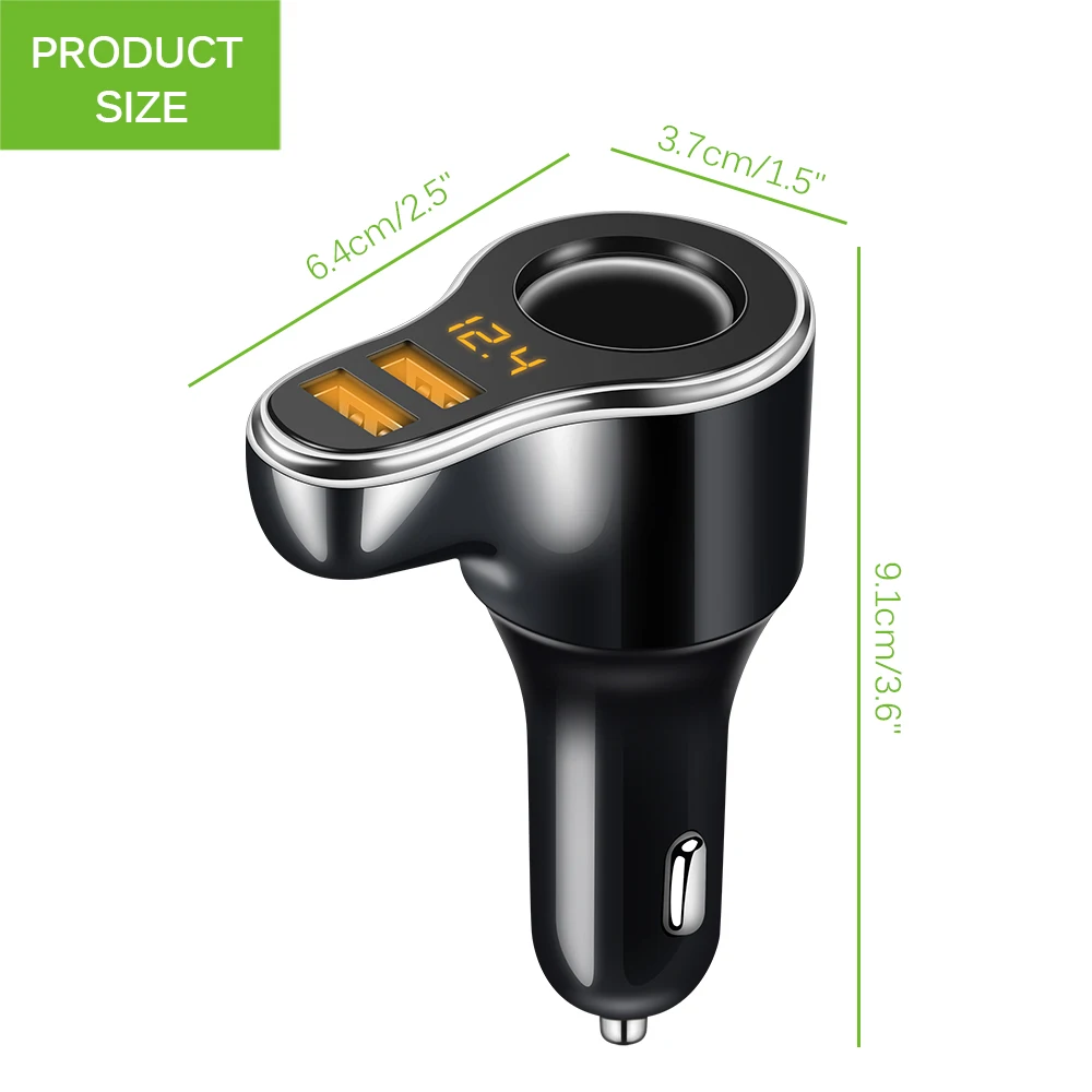 POWSTRO 3.1A зарядное устройство для автомобиля с двумя портами USB Смарт Быстрая