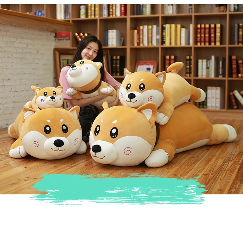 Kawaii Shiba Inu plush doll jumbo cute plush dog toy girl sleeping pillow for children friend gift 100cm 120cm 150cm DY50411 (7)