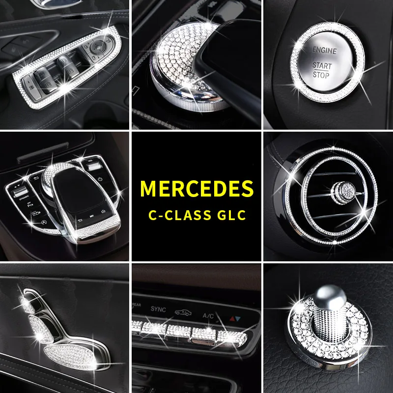 Наклейка Эмблема Для Mercedes C Class W204 W205 C200 GLC|Наклейки на автомобиль| |