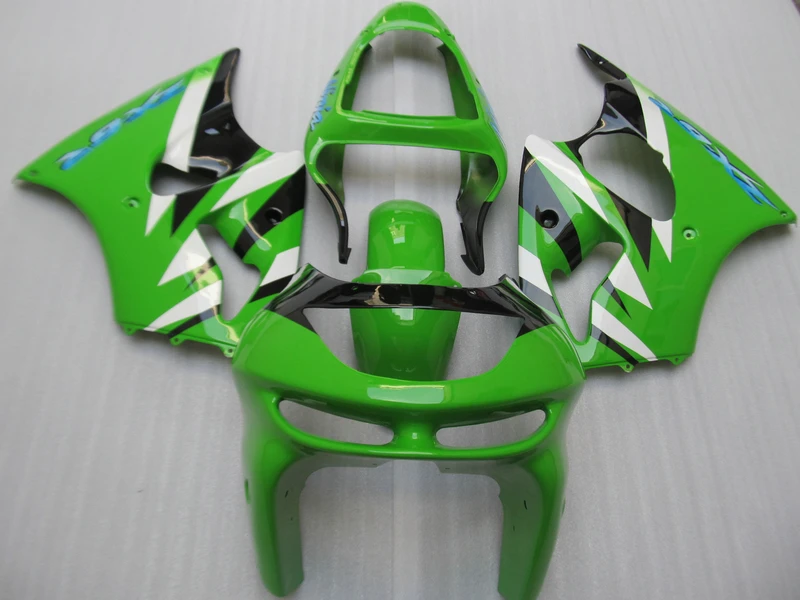 Motorcycle plastic fairing kit for Kawasaki ZX6R 1998 1999 green white