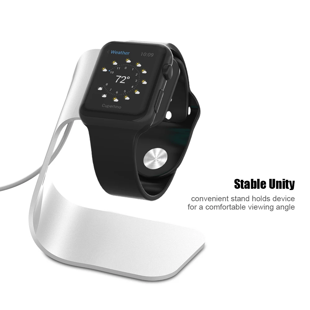 

Luxury Base For Apple Watch Holder Hand Free Cable Hole Charging Support Aluminum Bracket For i Watch Watch Dock Stand Holder