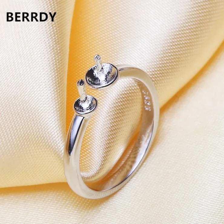 

2 PEARLS Unique Fashion Pearl Ring Mountings, Ring Findings, Adjustable Ring Jewelry Parts Fittings Charm Accessories