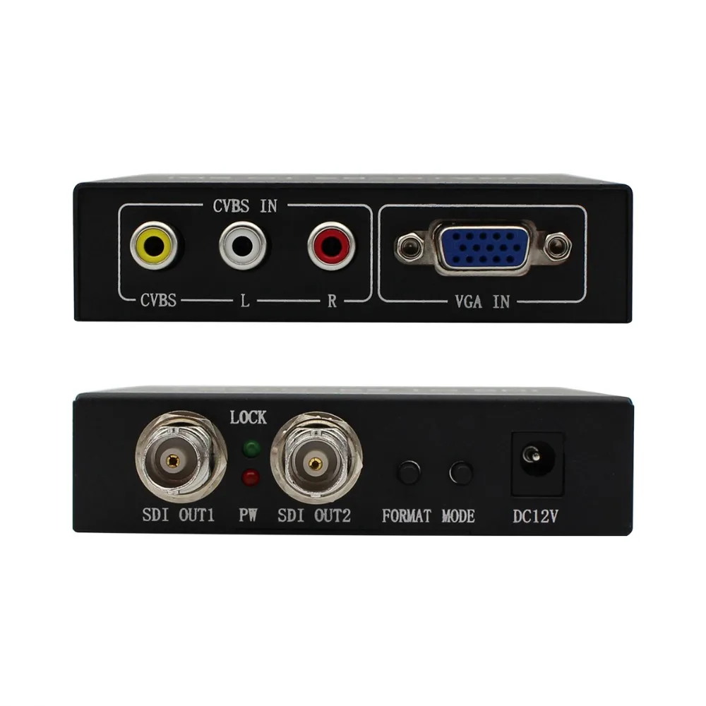VGA+CVBS to SDI Converter,VGA AV+R/L Audio to SD/HD/3G SDI Box Broadcas,two sdi out port , with power adapter VGA+CVBS to SDI Converter,VGA AV+R/L Audio to SD/HD/3G SDI Box Broadcas,two sdi out port , with power adapter