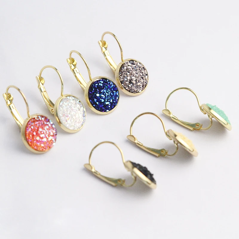 2018-Unique-Sparkly-Drusy-Round-Circle-Clip-Earrings-Colorful-Resin-Stone-Druzy-Crystal-Pendant-Earrings-For (2)