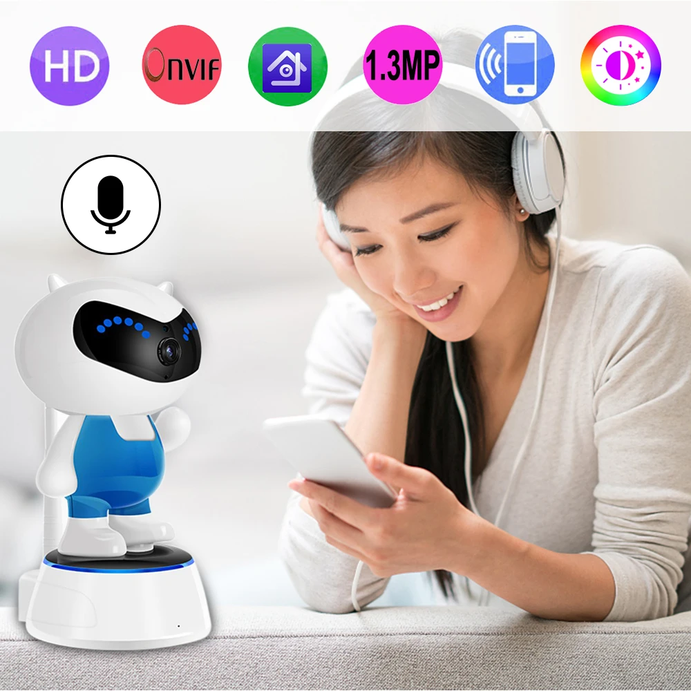 

Intelligent Alarm Head Shaking Camera Support mobile phone APP for Baby monitoring and home safety protection Indoor Monitoring