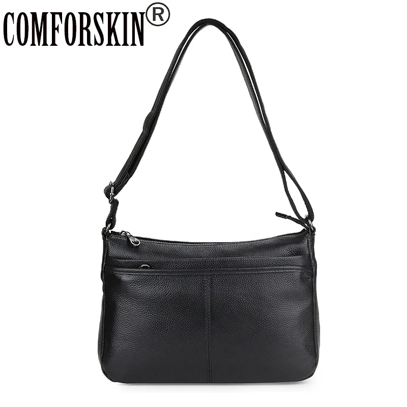 

COMFORSKIN New Arrivals Multi-layer Cross-body Bags Guaranteed Cowhide Leather Women Messenger Bag Soft Style Ladies Should Bag