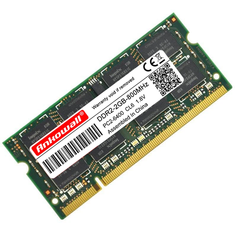 Ankowall ddr2 2 ГБ 4 ГБ ОЗУ sodimm память ноутбука PC2-5300/6400 800 667 МГц 200pin 1,8 в ddr 2 для ноутбука пожизненная Гарантия