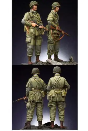 1/35 США 101st десантный солдат игрушка Смола модель миниатюрный комплект Неокрашенный