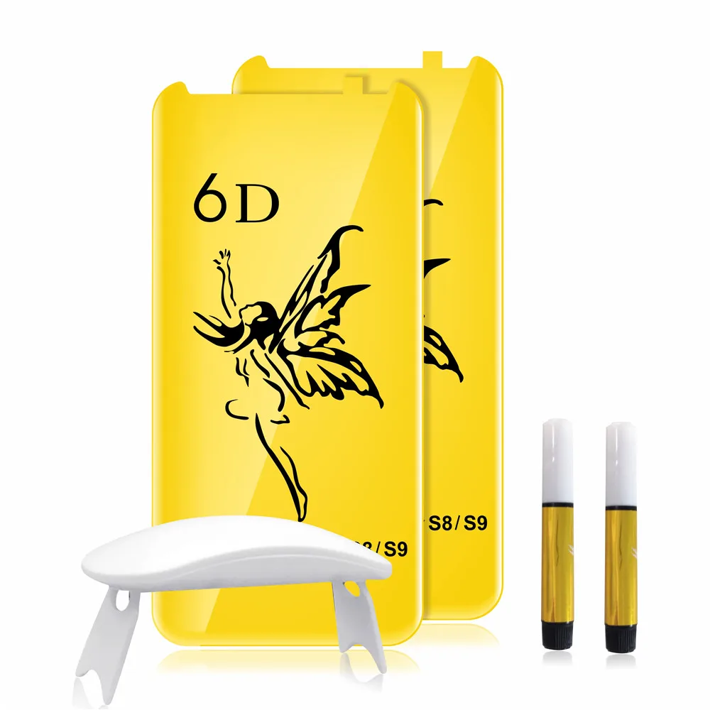 S8 or S9 2Pack Votoon 6D УФ стекло для samsung Galaxy S8 S9 Plus Note 8 9 полный клей изогнутый закаленное защитное стекло для экрана чехол - Цвет: S8 or S9 2Pack