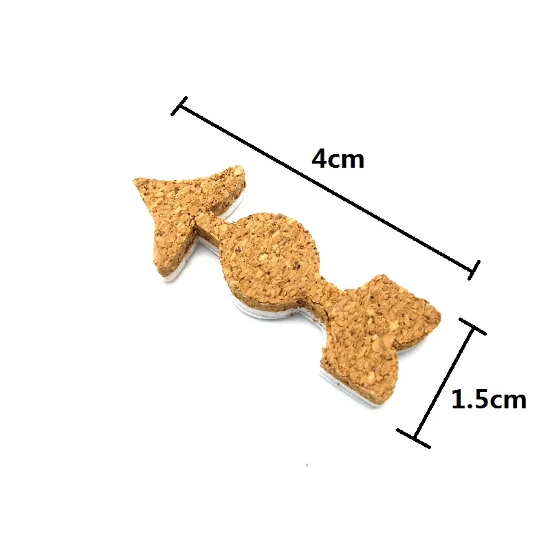 5pcs/set Small Arrows Sharp Cork Wood Message Board Phellem Cork Wooden Bulletin Board Single Soft Wood Wall with Sticker
