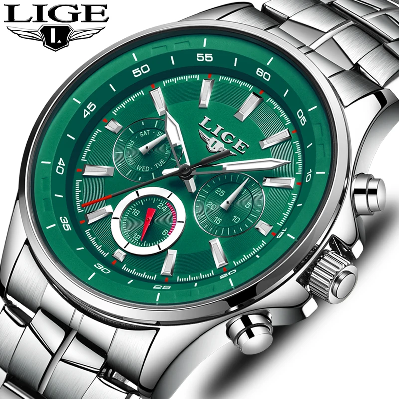 

LIGE Mens Watches Top Brand Luxury Quartz Watch Men Waterproof Sport Watch Fashion Casual Military Clock Male Relogio Masculino