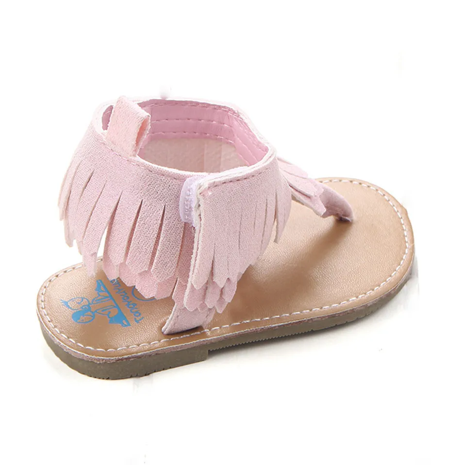 Новое поступление; летние детские сандалии для девочек; обувь для новорожденных из искусственной кожи с кисточками; обувь принцессы на резиновой подошве; детские сандалии