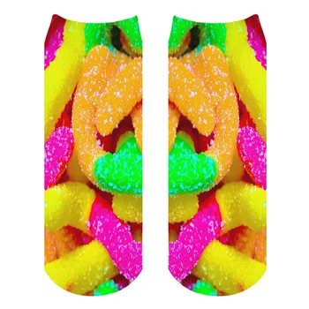 

RUNNING CHICK Color candy 3d digital printing socks