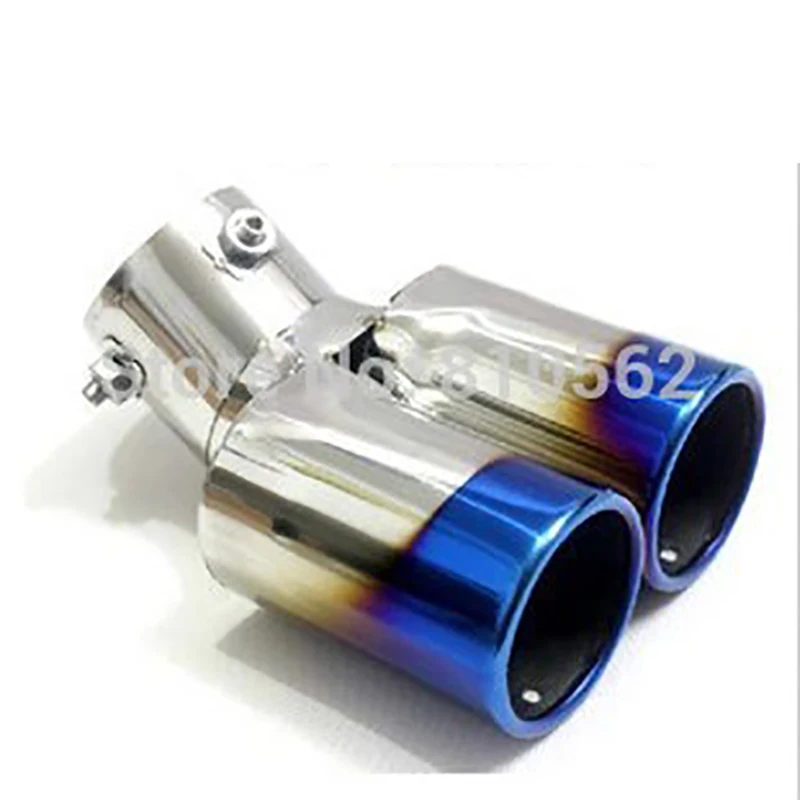Free shipping Right and Left Titanium Blue Auto Exhaust Tip Extension