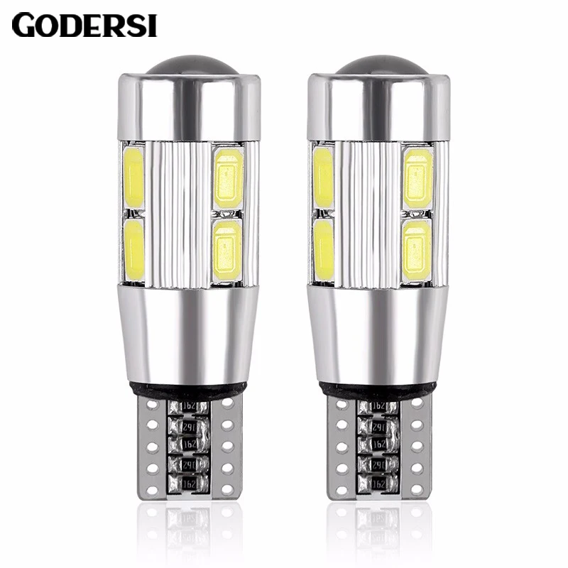 

2PCS Car Styling Car Auto LED T10 Canbus 194 W5W 10 SMD 5630 LED Light Bulb No Error LED Light Parking T10 LED Car Side Light