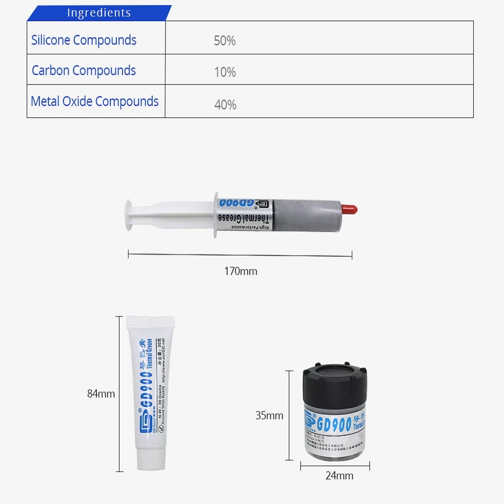 30g High Conductive GD900 Thermal Paste Grease Compound Silicone For CPU GPU LED