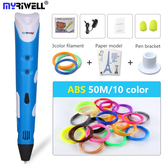 Special Offers Myriwell Magic 3D Printing Pen DIY Drawing 3D Pen With 50m ABS Filaments For Kids Best Christmas Gifts