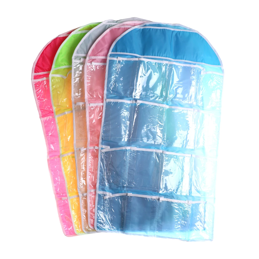 16 Pockets Wall Wardrobe Hanging Organizer Sundries Jewelry Storage