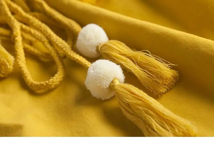 Богемный Вдохновленный желтый льняное осеннее платье цветочной вышивкой с длинным рукавом с кисточками украинское платье шикарные платья для женщин vestidos