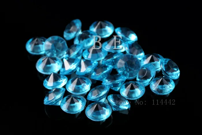 

1000pcs/lot 10mm 4 Carat Turquoise Wedding Crystal Table Scatter Diamond Confetti Acrylic Diamond Confetti