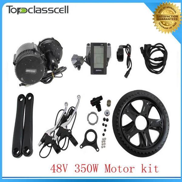 

EU No Tax 48V 350W BAFANG Brushless Geared Mid-Drive Motor eBike Conversion Kits with integrated Controller and LCD Display-C965
