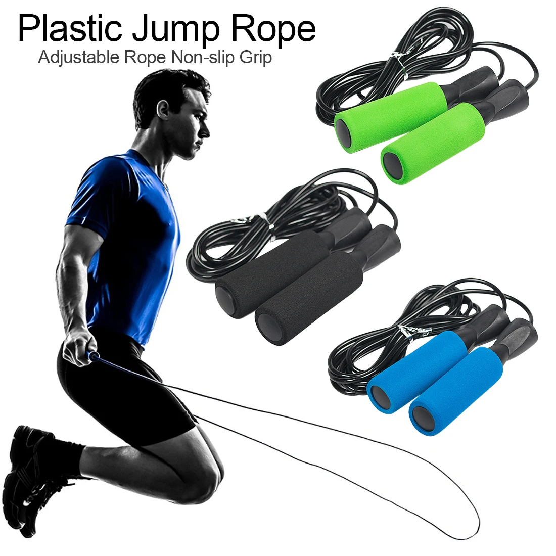 Adjustable 3M Fitness Crossfit Bearing Skipping Ropes Speed Jump Rope