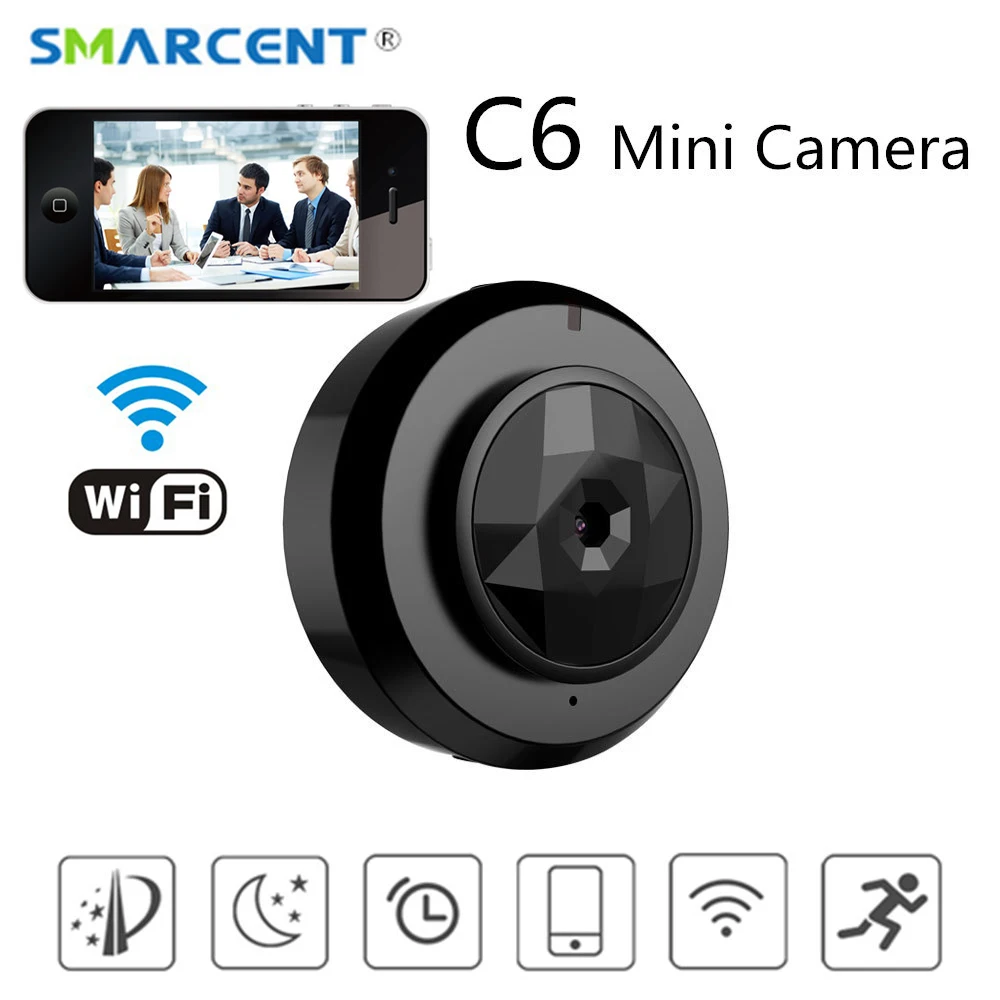 Goedkoop 2018 C6 Mini P2P Camera voor Baby Home Security WIFI IP Controle Door Mobiele Telefoon Met Nachtzicht HD 720 p DVR Cam Nieuwe Gadgets