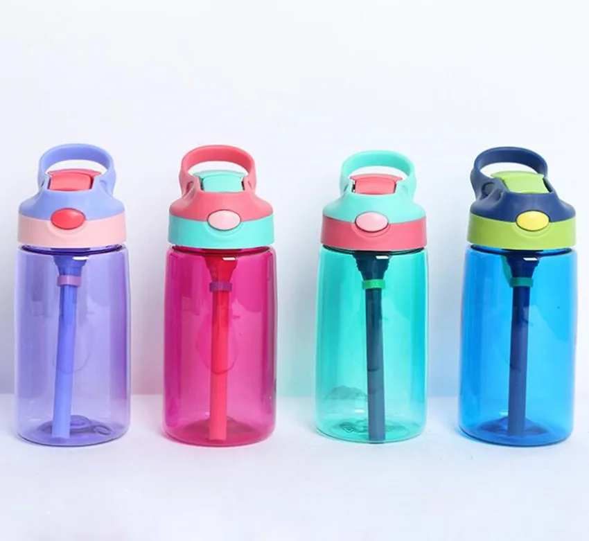 

480ML Sports Water Bottle kids water bottle Straw Water Bottles Bpa Free No Phthalate tritan baby Lemon Bottle