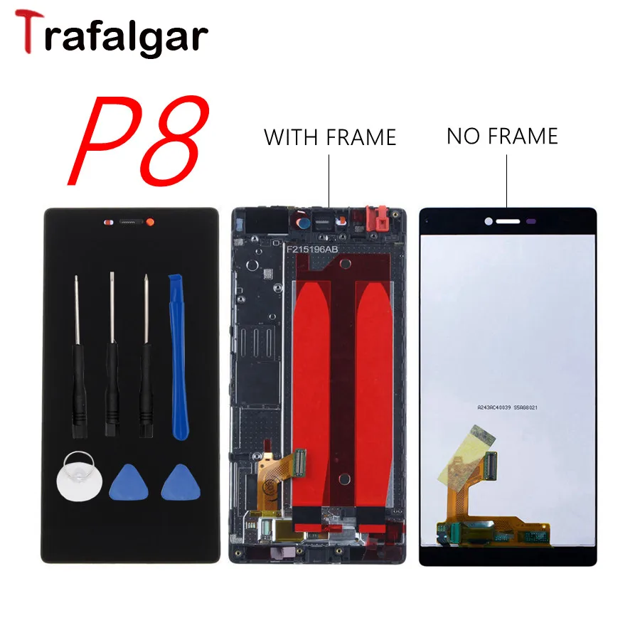 

For Huawei P8 LCD Display Touch Screen Digitizer Assembly For Huawei P8 LCD With Frame GRA-L09 Screen Replacement