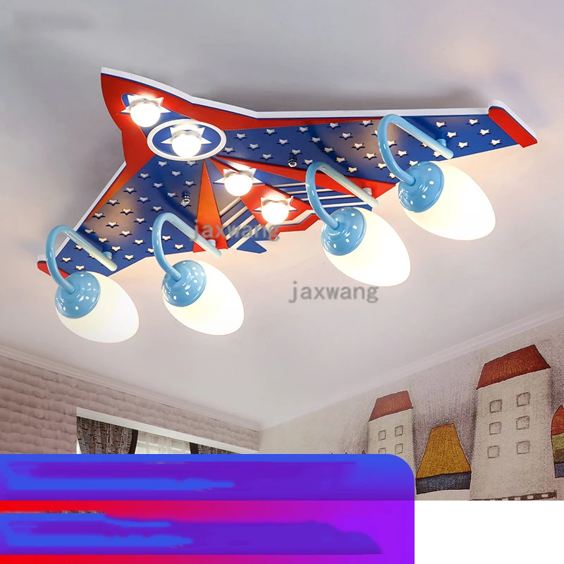 Children's Roof ceiling Light Suction Boy's Bedroom Starway Aircraft ceiling lamp Remote Control Cartoon Living Room Lighting