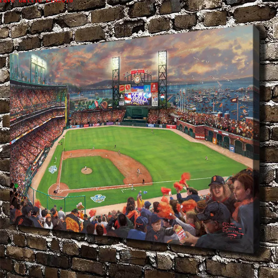 

Thomas Kinkade San Francisco Giants It Our Time Canvas Painting Print Living Room Home Decor Modern Wall Art Oil Painting Poster