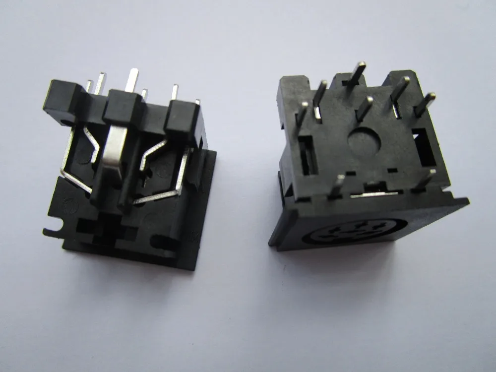30 шт. круговой DIN разъем Женский S терминал 6 pin PCB Крепление разъем|connector pcb|pcb rf