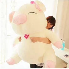 Огромный милые плюшевые свинья кукла Белый Улыбка свинья игрушка sanshun свиньи куклы подарок около 105 см 0607
