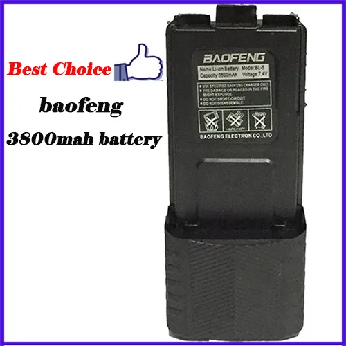 bilder für 7,4 v Große 3800 mah Baofeng uv-5r Batterie Für Radio Walkie Talkie Teile Original bao feng 3800 mah UV 5R uv5r baofeng Zubehör bilder für 7,4 v Große 3800 mah Baofeng uv-5r Batterie Für Radio Walkie Talkie Teile Original bao feng 3800 mah UV 5R uv5r baofeng Zubehör
