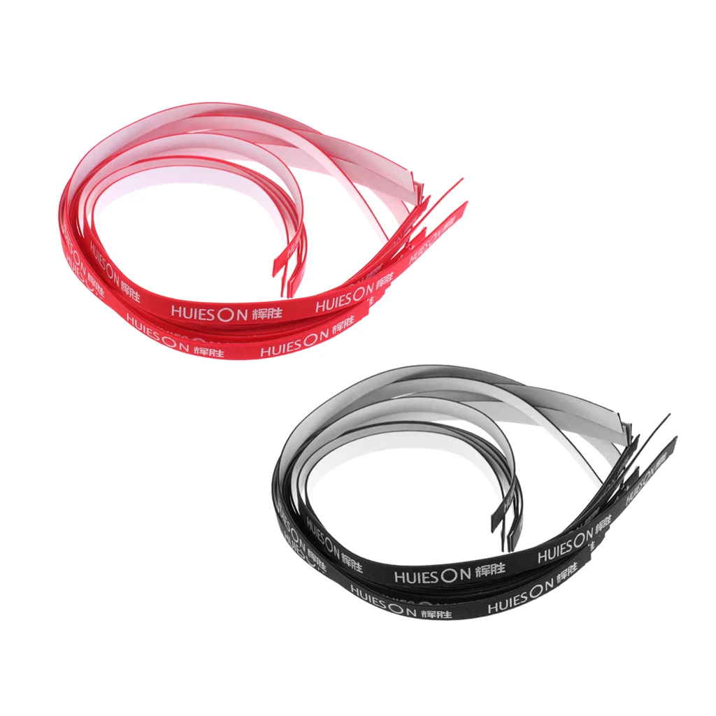 Set of 20 Pcs 49cm Table Tennis Edge Tape Sponge Ping Pong Racket Bat Side Protect Tapes Replacement Black+Red